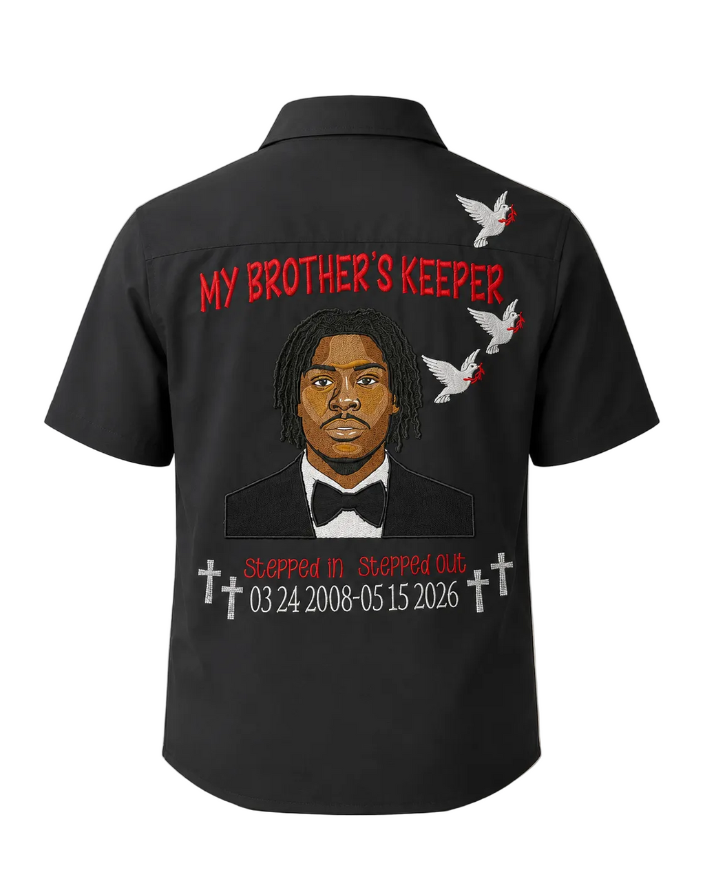 Custom Embroidered Portrait Dickie Shirt