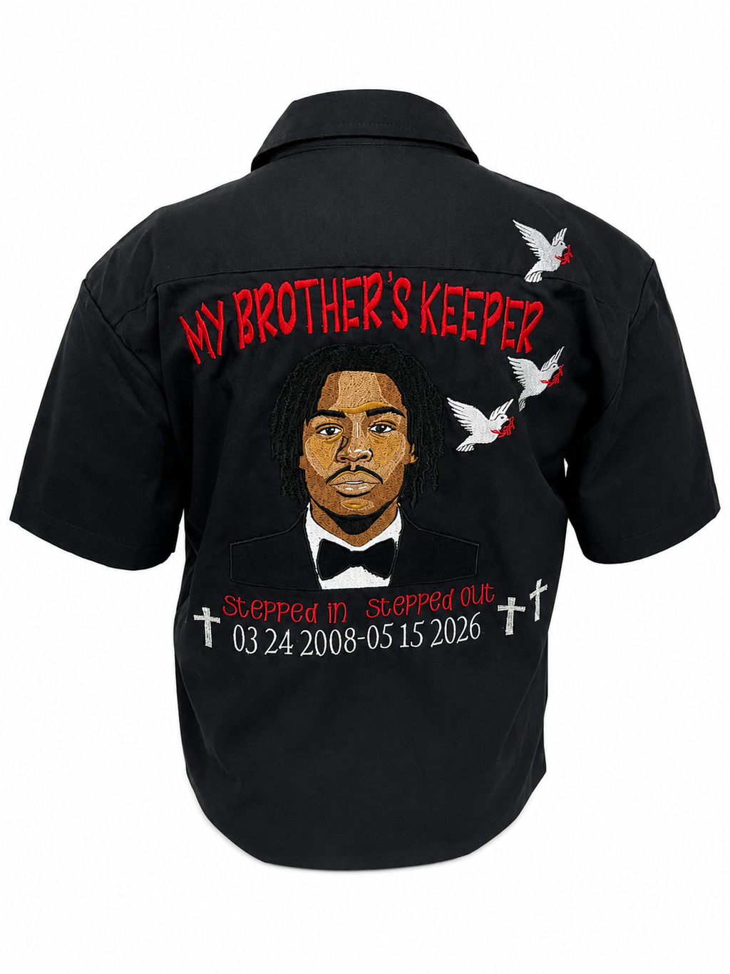 Custom Embroidered Portrait Dickie Shirt